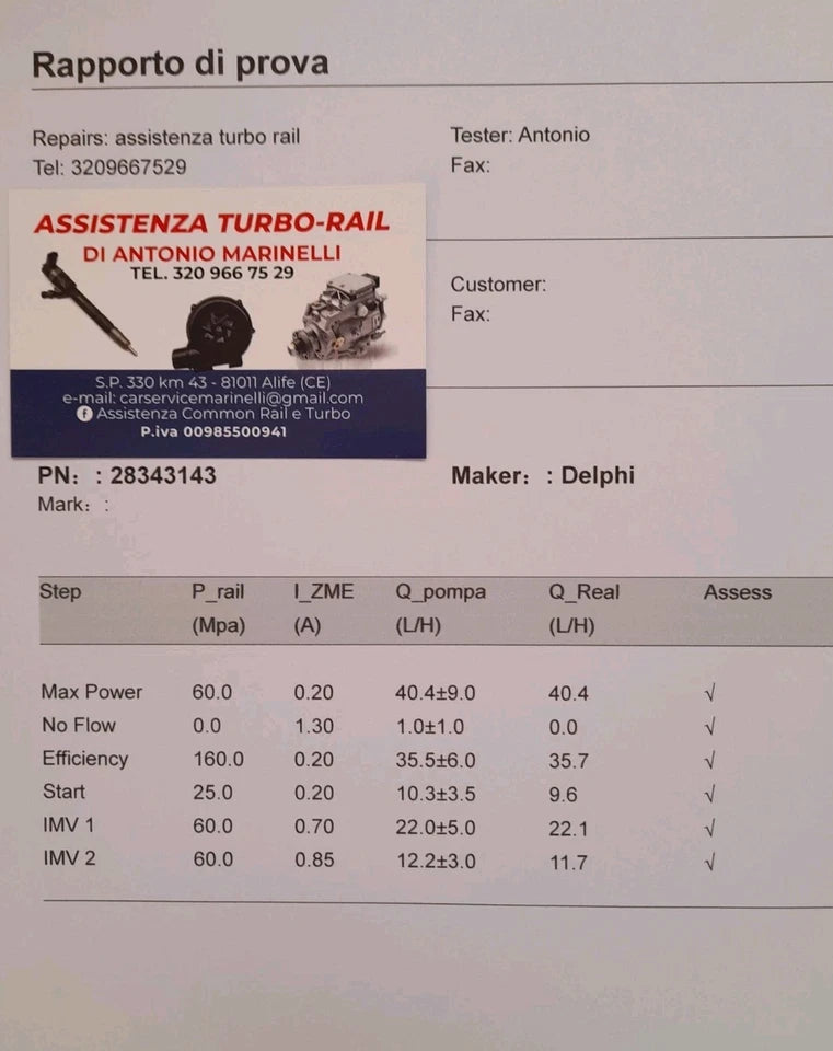 POMPA INIEZIONE 28343143 MERCEDES CDI 2.2