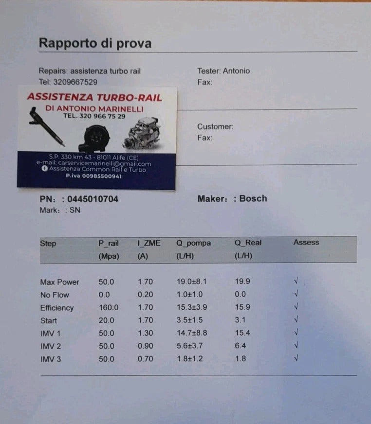 Pompa iniezione revisionata 0445010704 DACIA, RENAULT 1.5