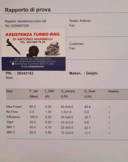 POMPA INIEZIONE 28343143 MERCEDES CDI 2.2