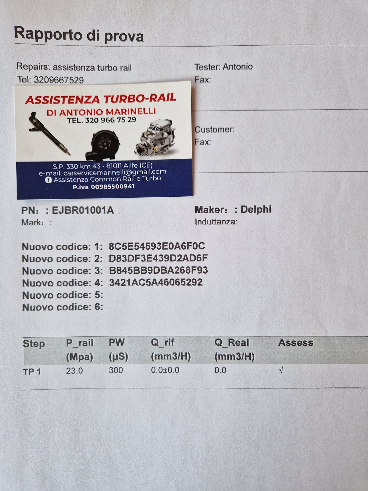 INIETTORI REVISIONATI EJBR01001A SUZUKI, CITROEN 1.4