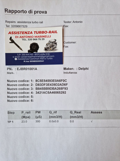 INIETTORI REVISIONATI EJBR01001A SUZUKI, CITROEN 1.4