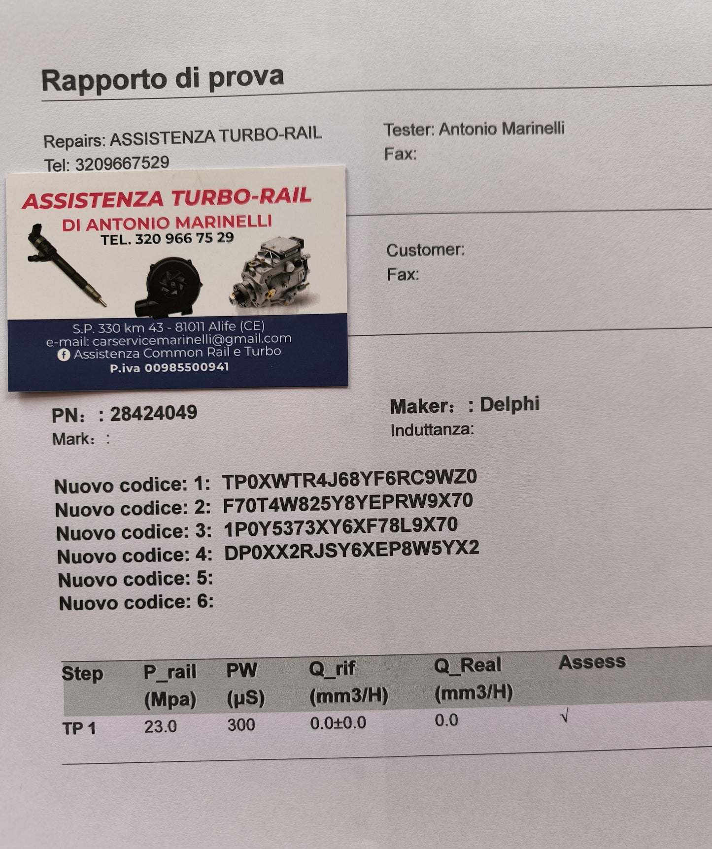 Iniettori revisionati 28424049 SEAT, AUDI, SKODA, VW 1.4 TDI