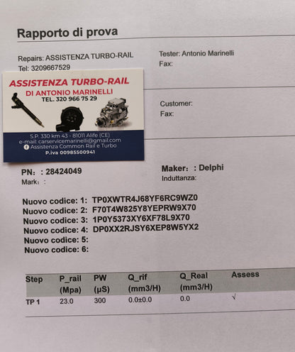 Iniettori revisionati 28424049 SEAT, AUDI, SKODA, VW 1.4 TDI