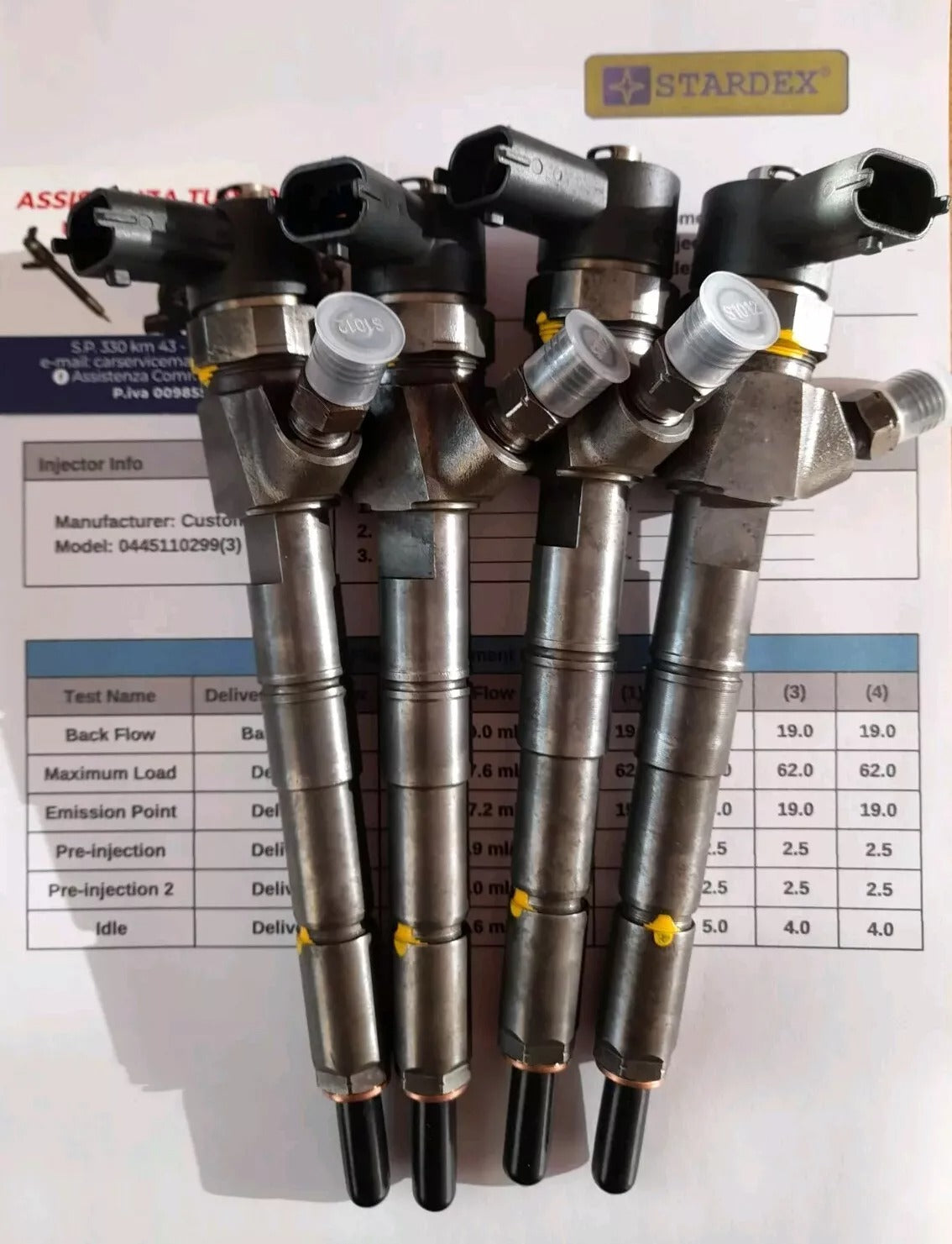 Iniettori ricondizionati 0445110299 FIAT, ALFA ROMEO, LANCIA, OPEL, SAAB