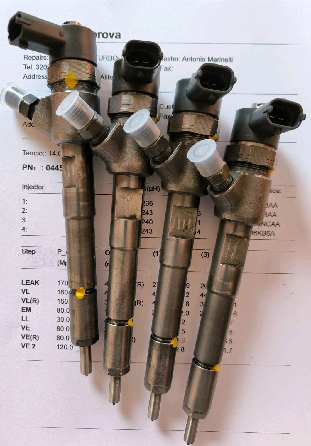 INIETTORI REVISIONATI 0445110351 FIAT, ALFA 1.3 MULTIJET