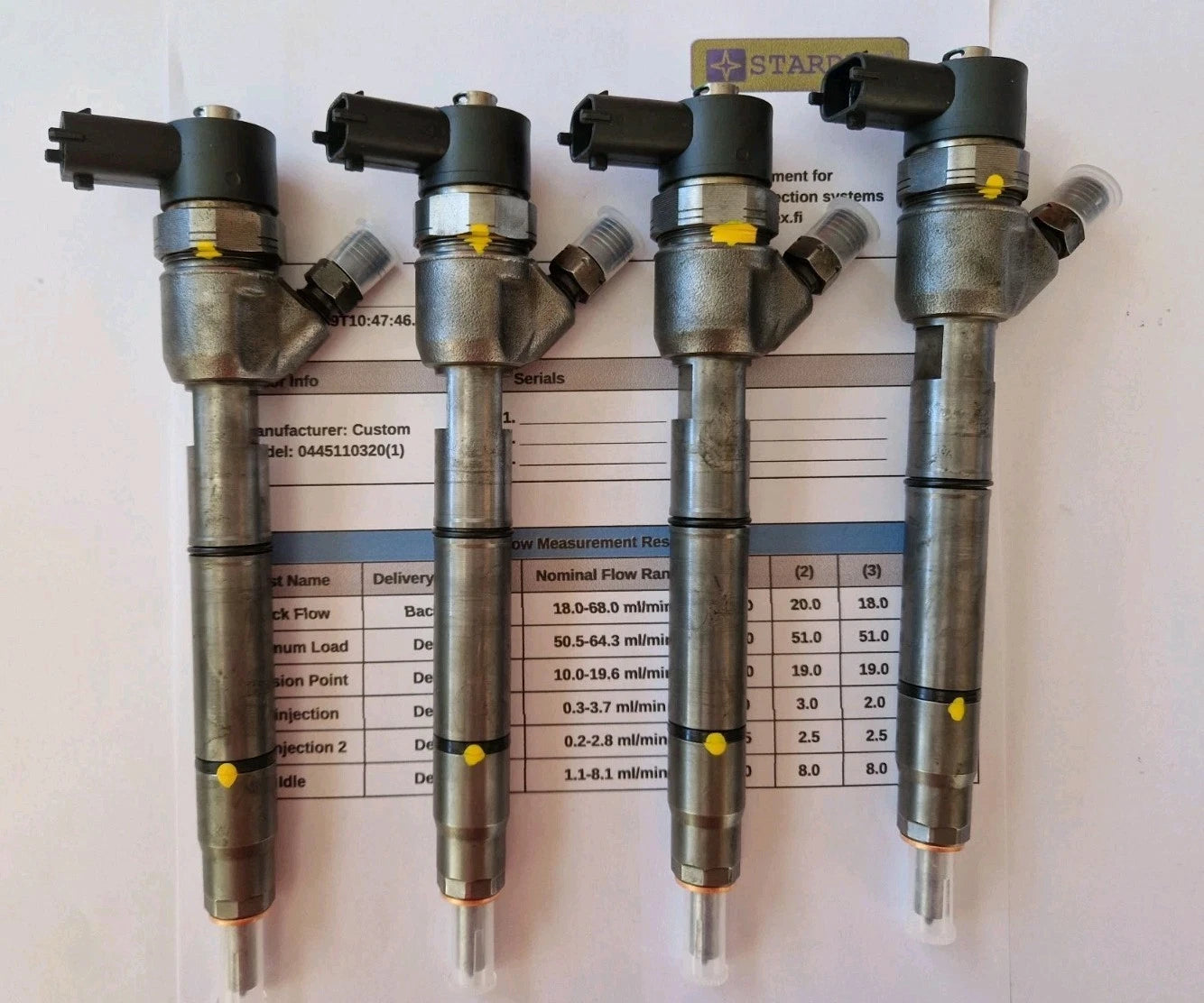 INIETTORI REVISIONATI 0445110320, 0445110319 KIA, HYUNDAI 1.6