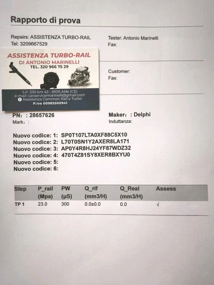 Iniettori revisionati 28657626 PEUGEOT BOXER, CITROEN JUMPER 2.2