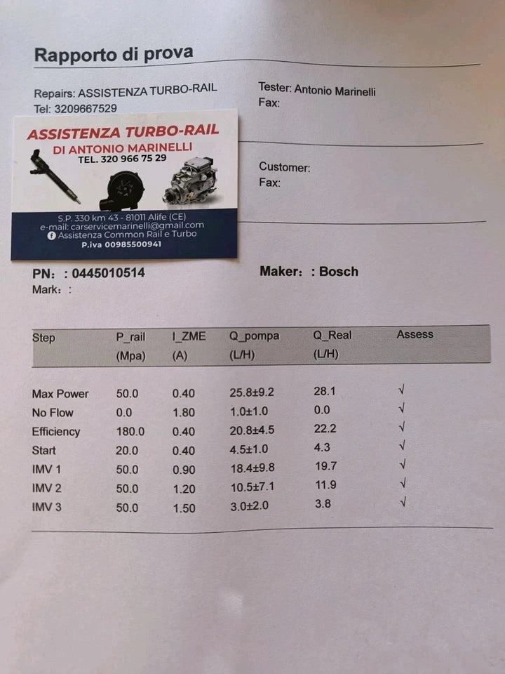 0445010514 Pompa iniezione revisionata AUDI, SEAT, SKODA, VW 2.0 TDI