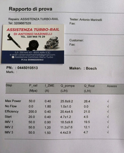 0445010513 POMPA REVISIONATA OPEL, SAAB 2.0 CDTI